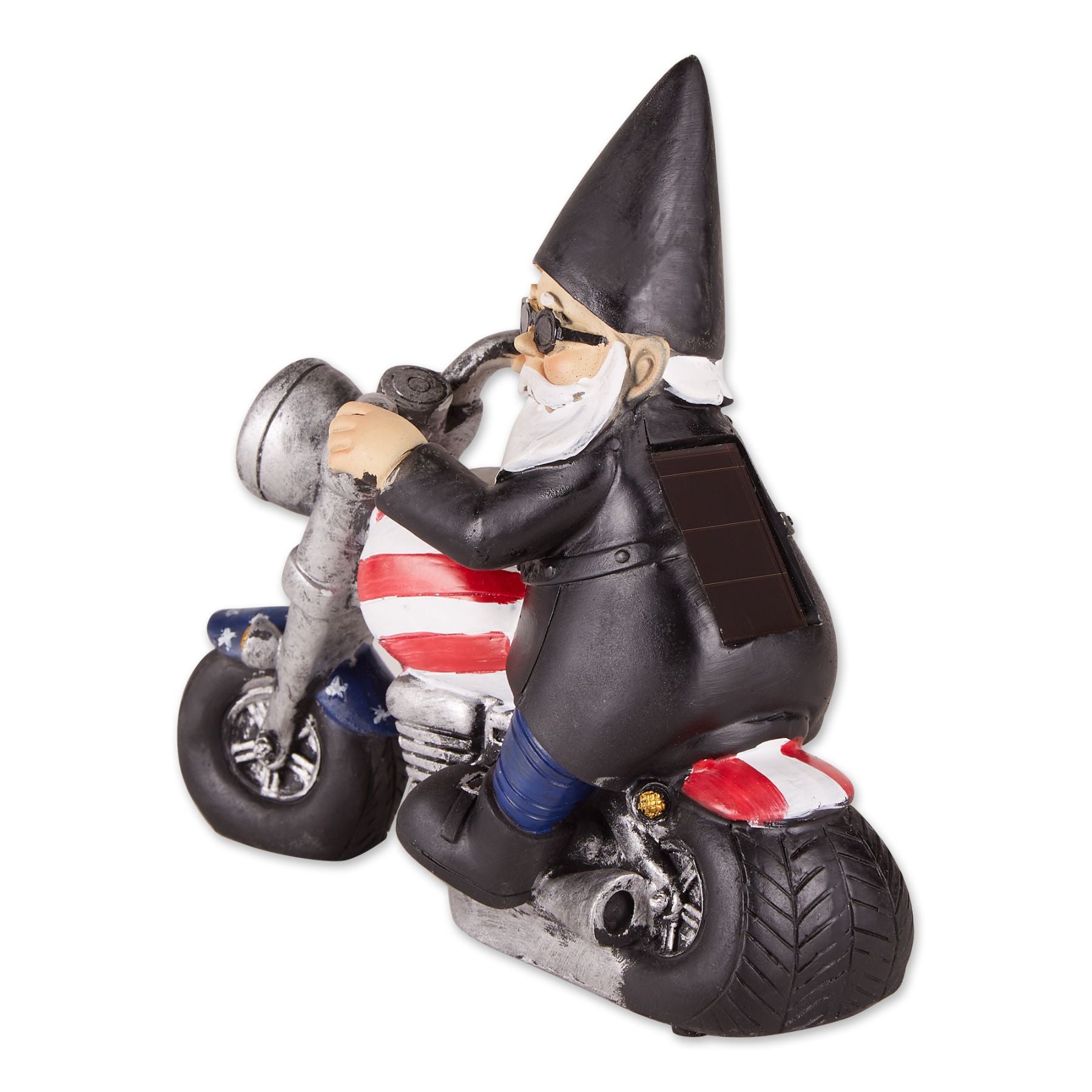 Biker Gnome Solar Statue - Saunni Bee - Sculptures & Statues