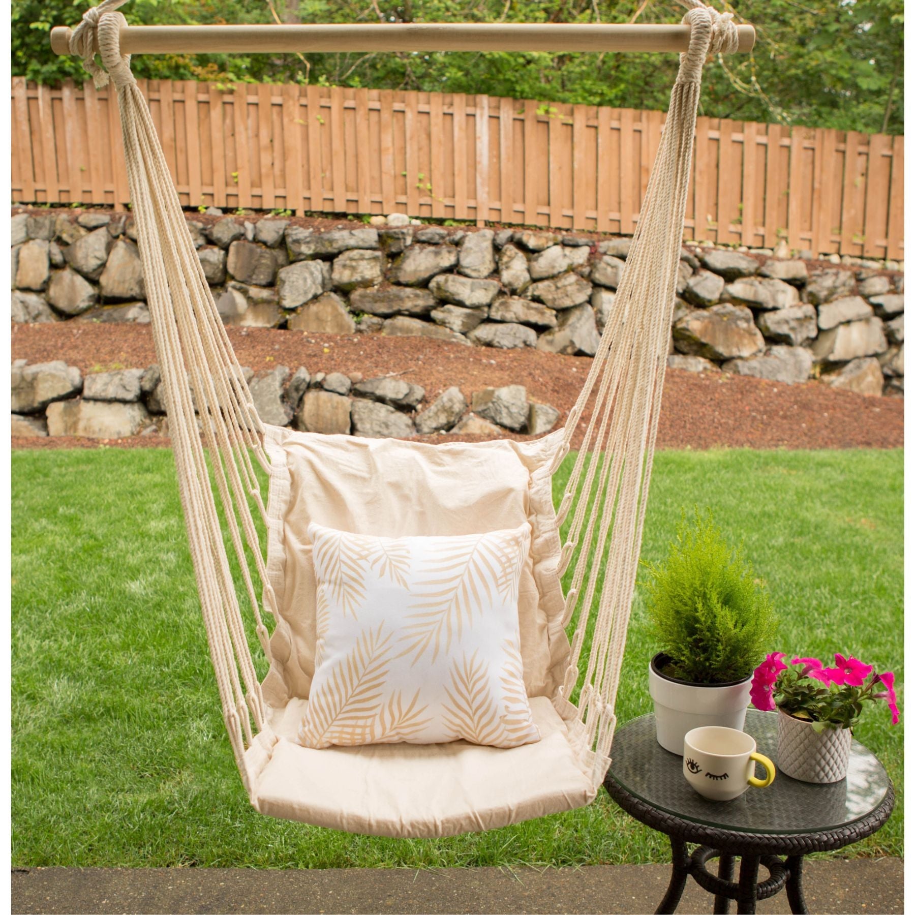 Cotton Padded Swing Chair - Saunni Bee - Padded Porch Swing