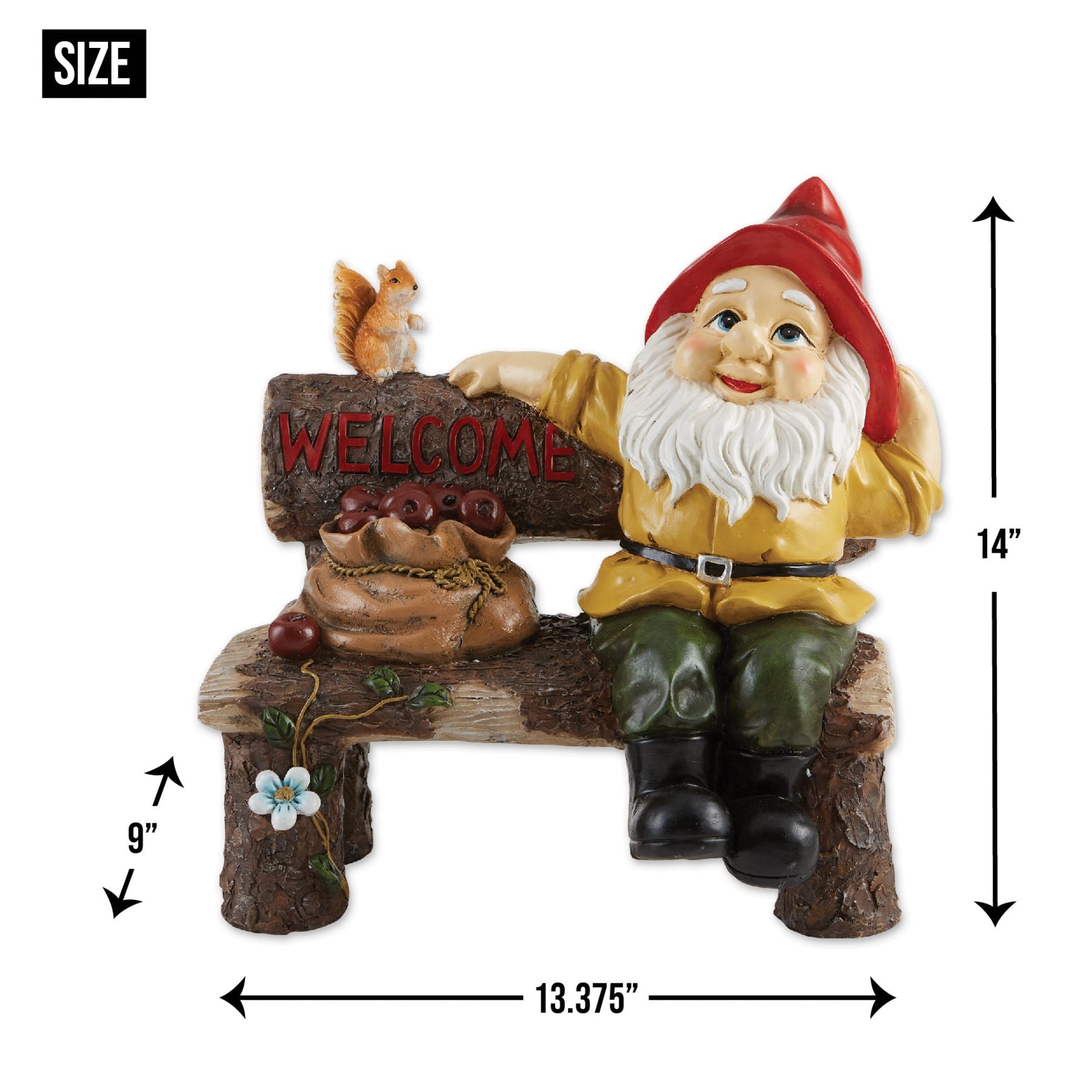 Garden Gnome Greeting Sign - Saunni Bee - Sculptures & Statues