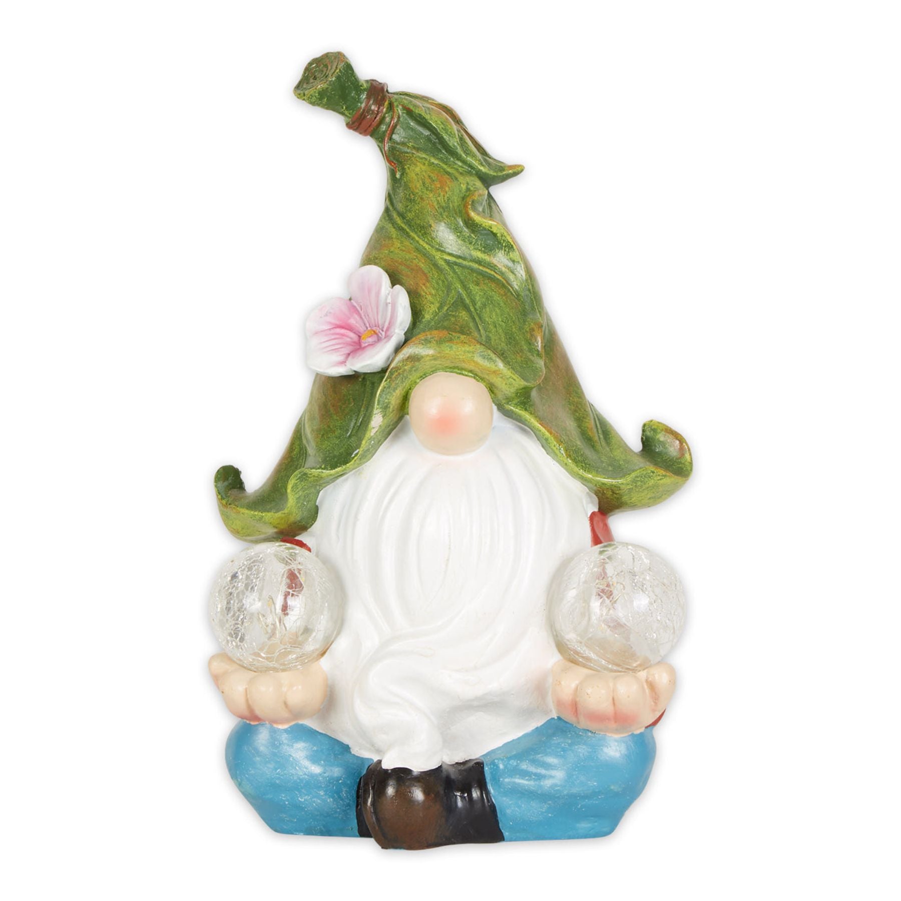 Gnome Meditating Solar Statue - Saunni Bee - Sculptures & Statues