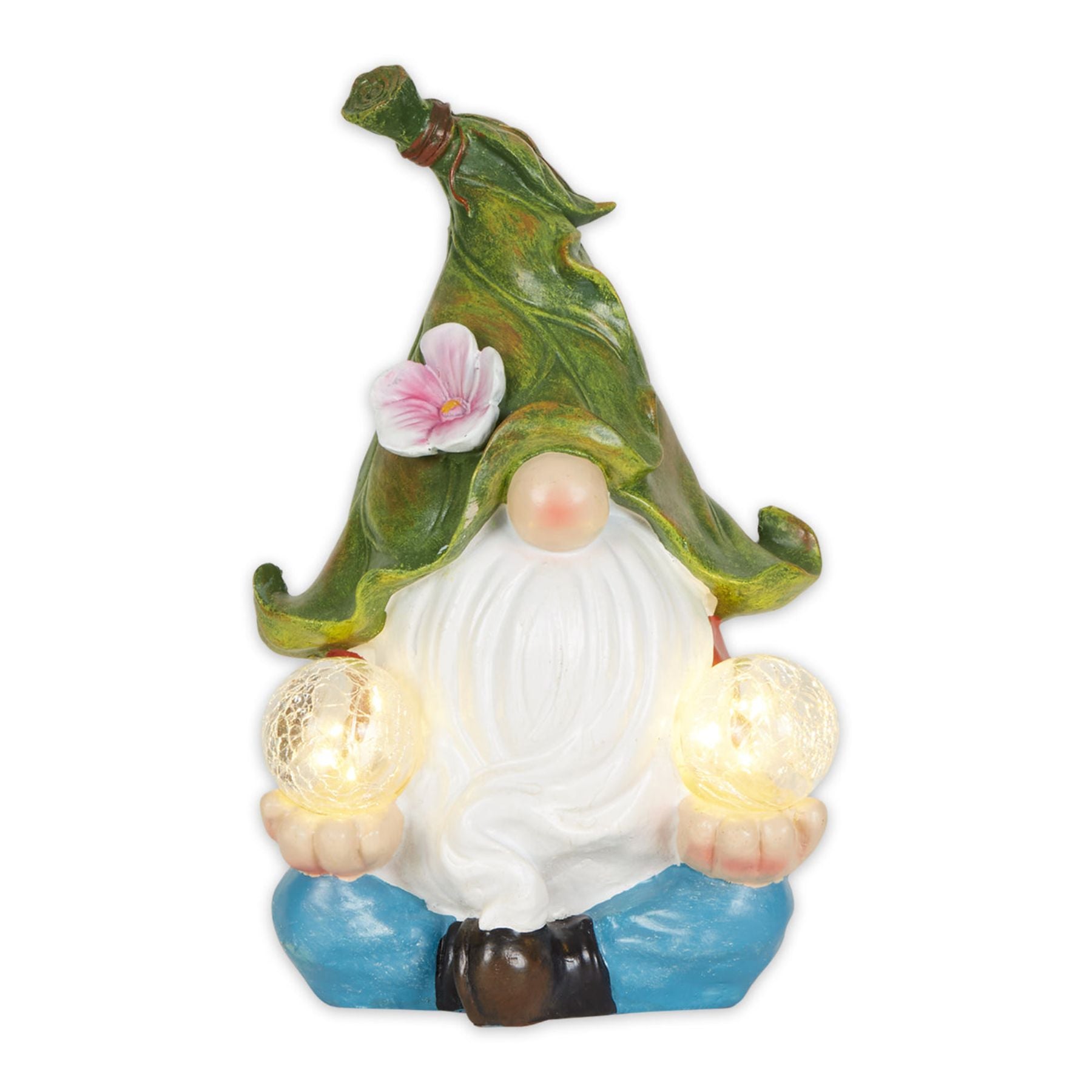 Gnome Meditating Solar Statue - Saunni Bee - Sculptures & Statues