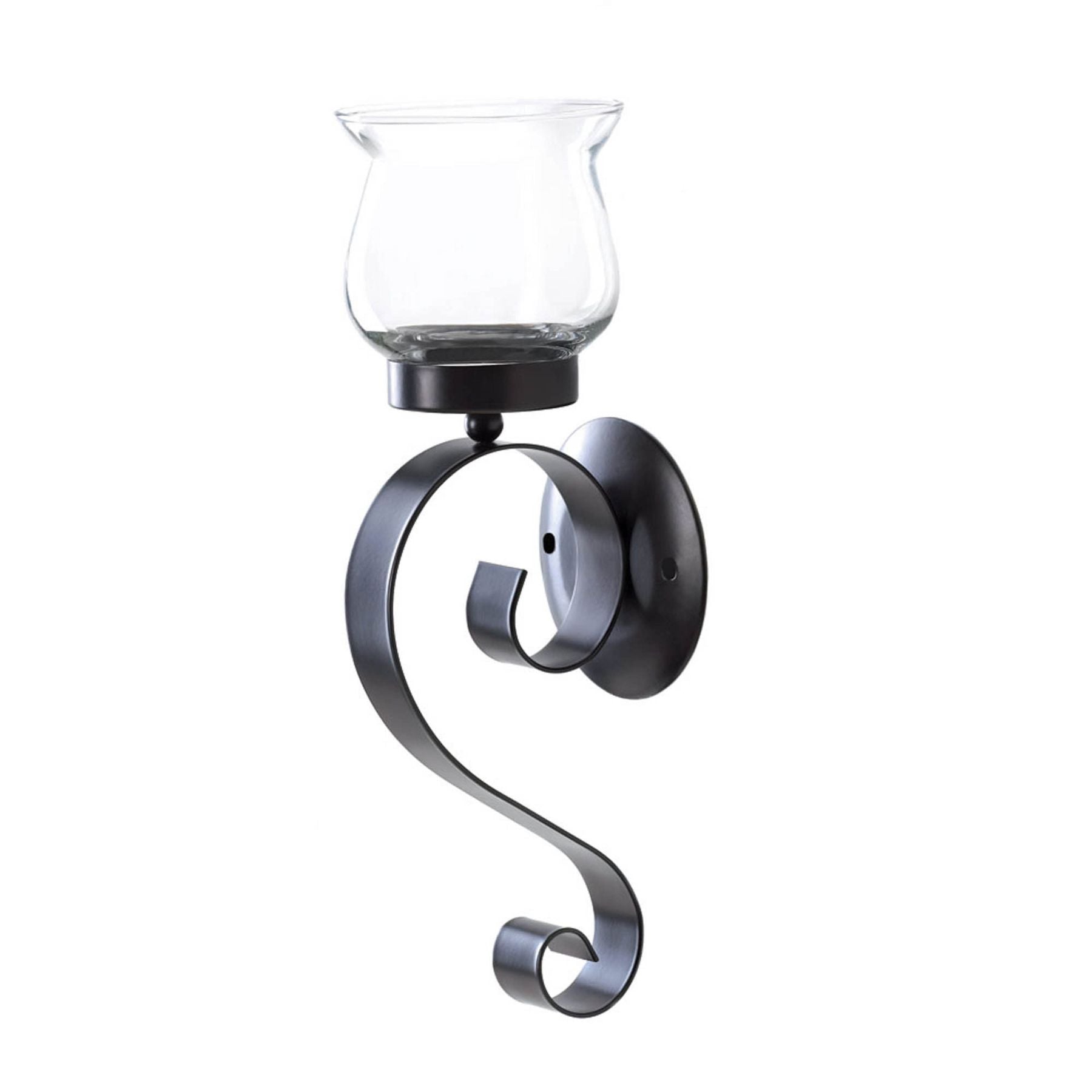 Scrolling Candle Wall Sconce - Saunni Bee - Wall Sconce