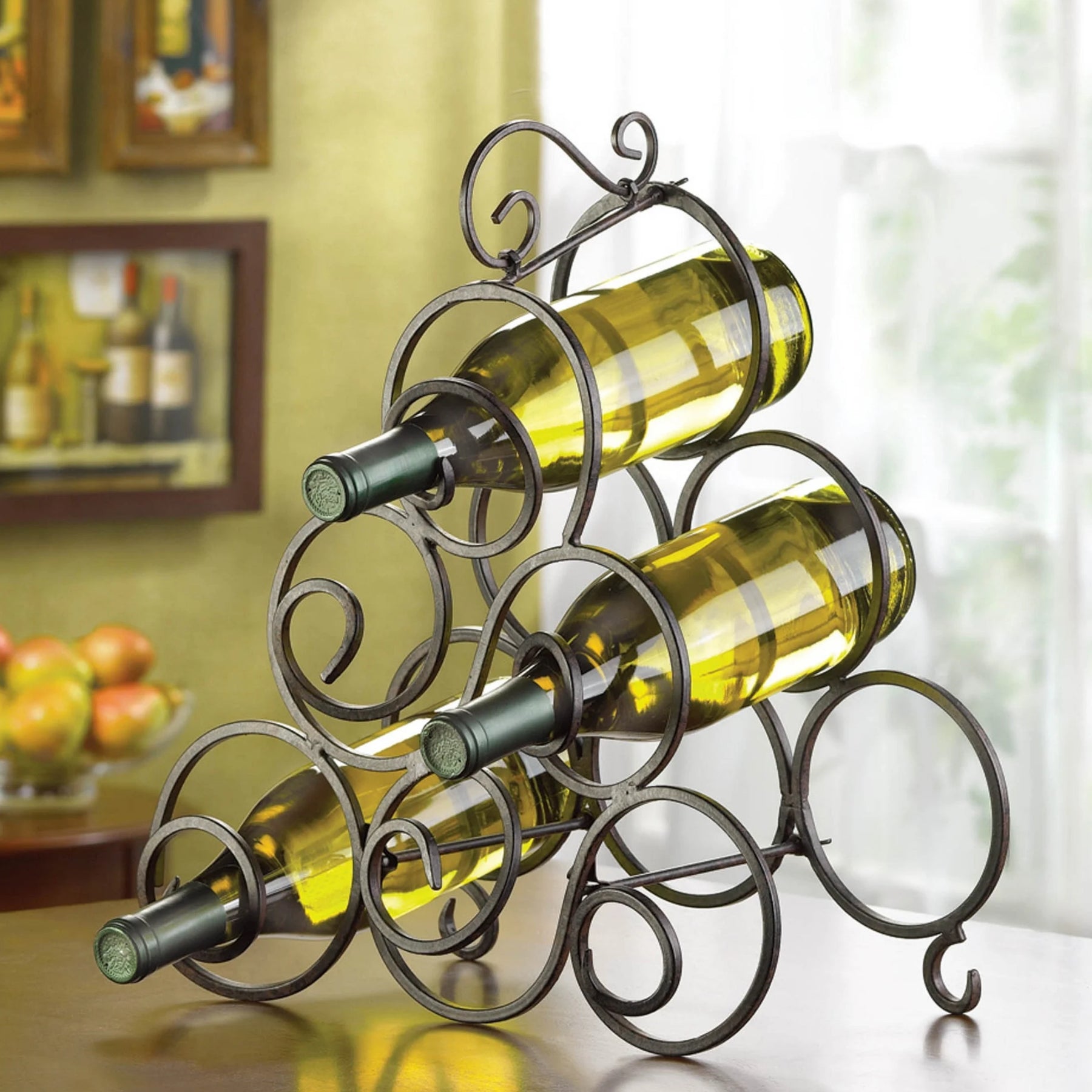 Scrollwork Wine Rack - Saunni Bee - Wine Bottle Holders