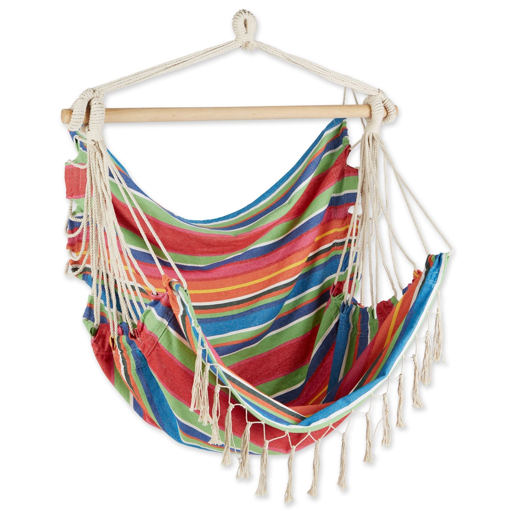 Summer Stripe Hammock With Fringe Trim - Saunni Bee - Hammock