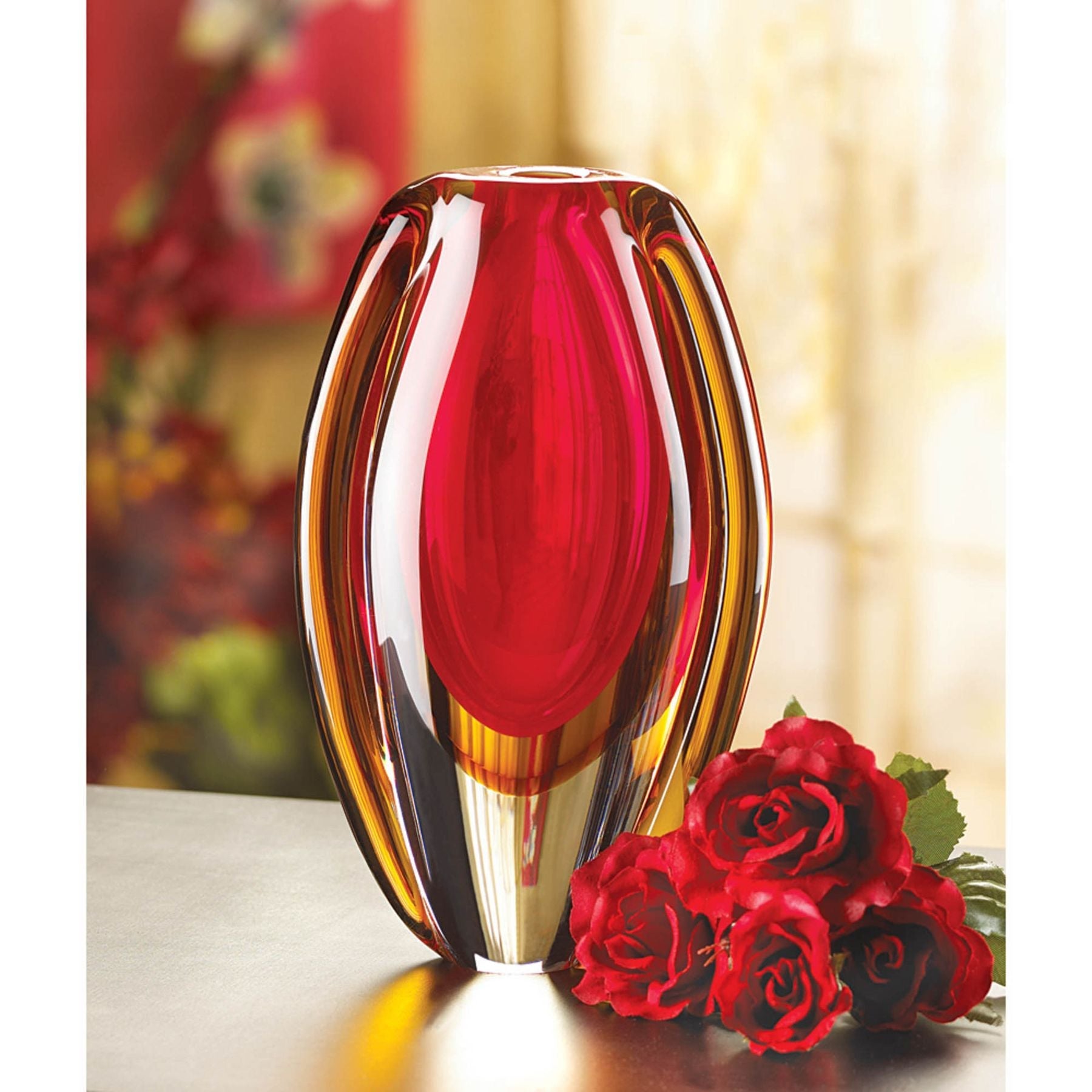 Sunfire Glass Vase - Saunni Bee - Accent Decor