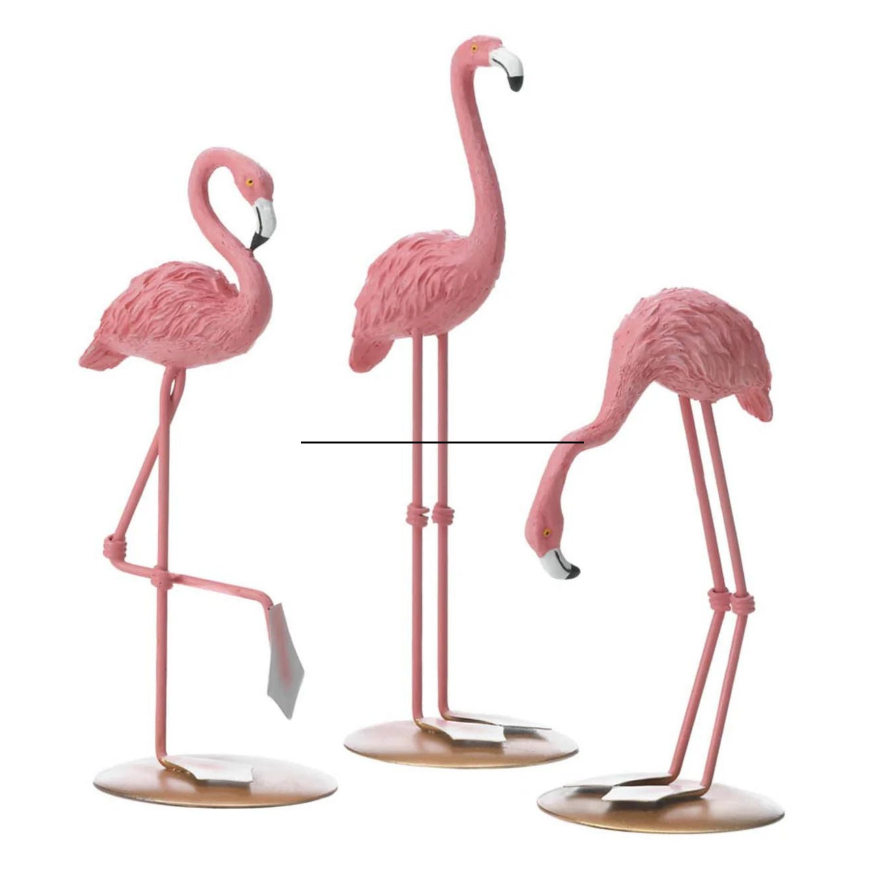 Tabletop Flamingo Trio - Saunni Bee - Sculptures & Statues