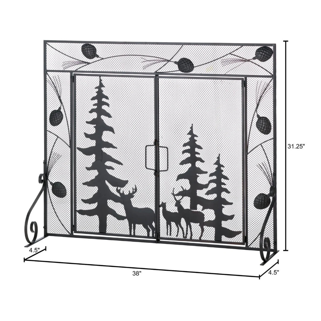 Woodland Forest Fireplace Screen - Saunni Bee - Decor