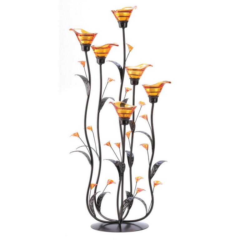 Amber Calla Lily Candleholder - Saunni Bee - Lighting