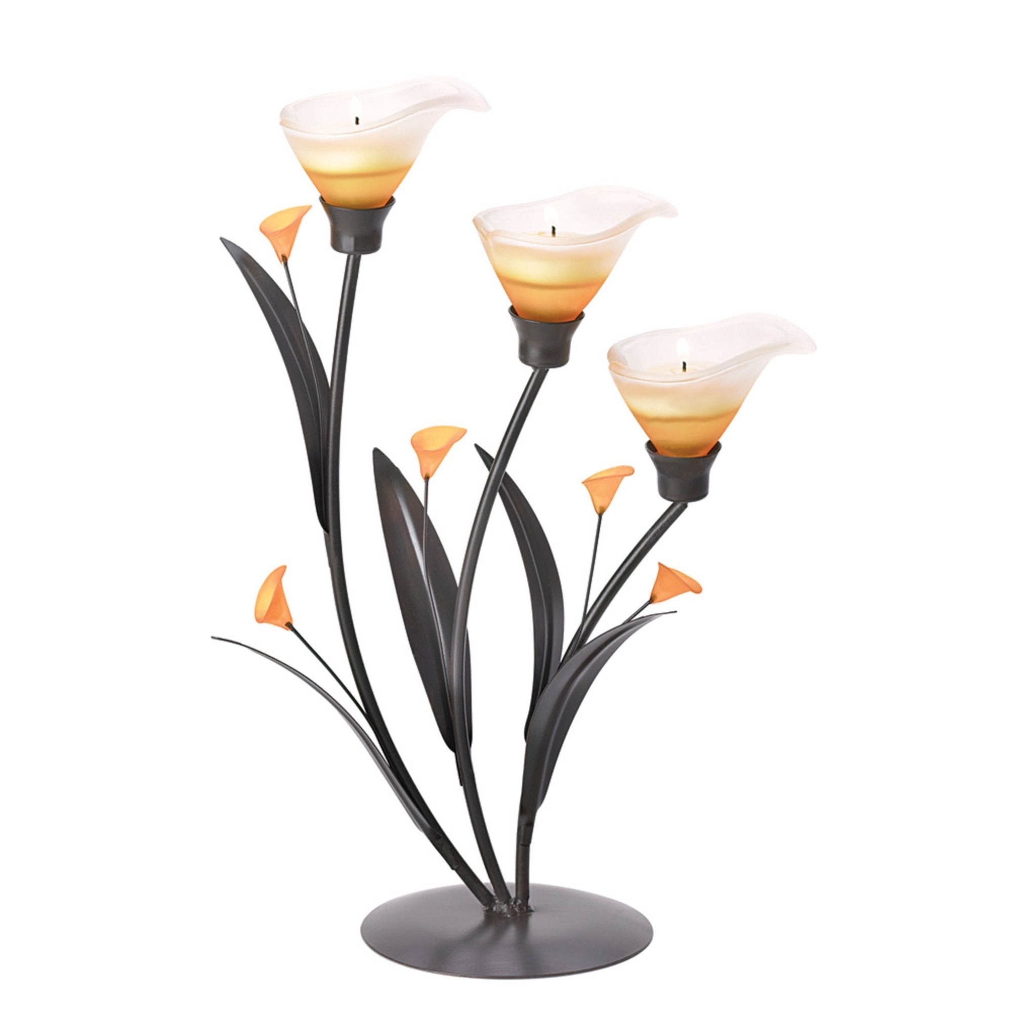 Amber Lilies Tealight Holder - Saunni Bee - Lighing