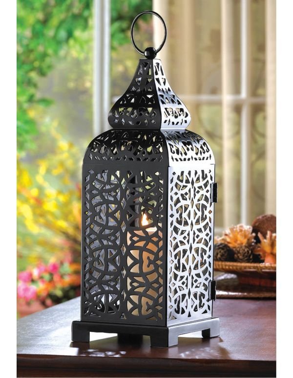 Black Moroccan Candle Lantern - Saunni Bee - Lanterns