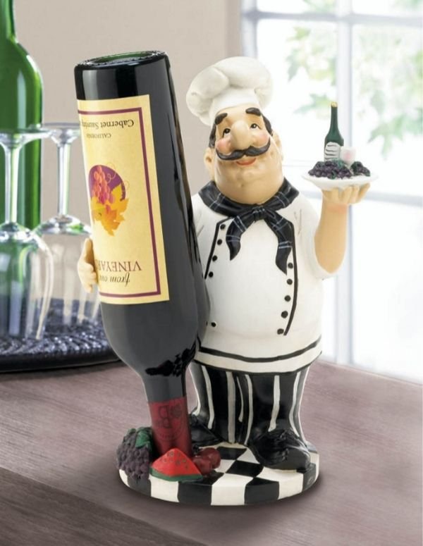Chef Wine Bottle Holder - Saunni Bee - Wine Bottle Holders