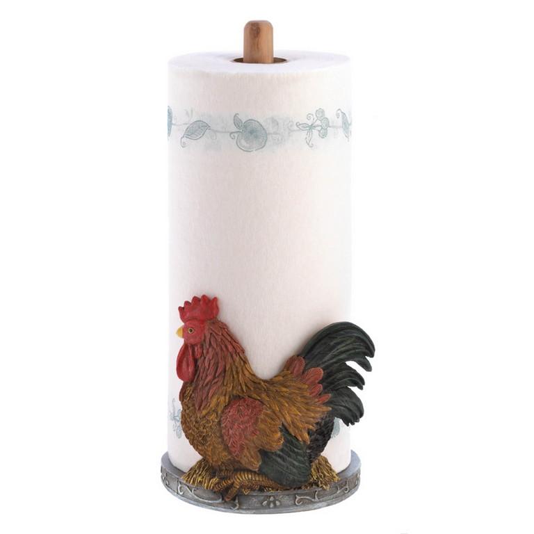 Country Rooster Paper Towel Holder - Saunni Bee - Home Decor