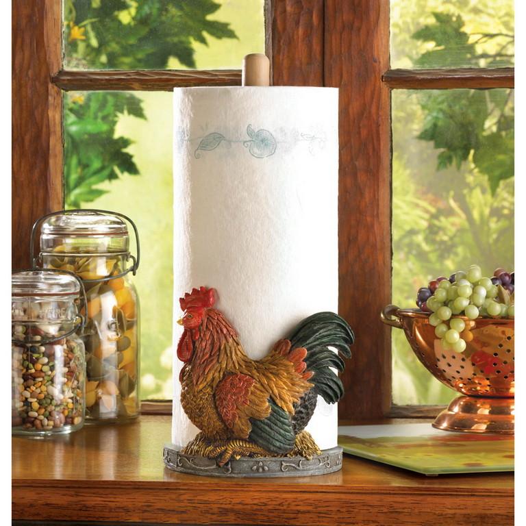 Country Rooster Paper Towel Holder - Saunni Bee - Home Decor