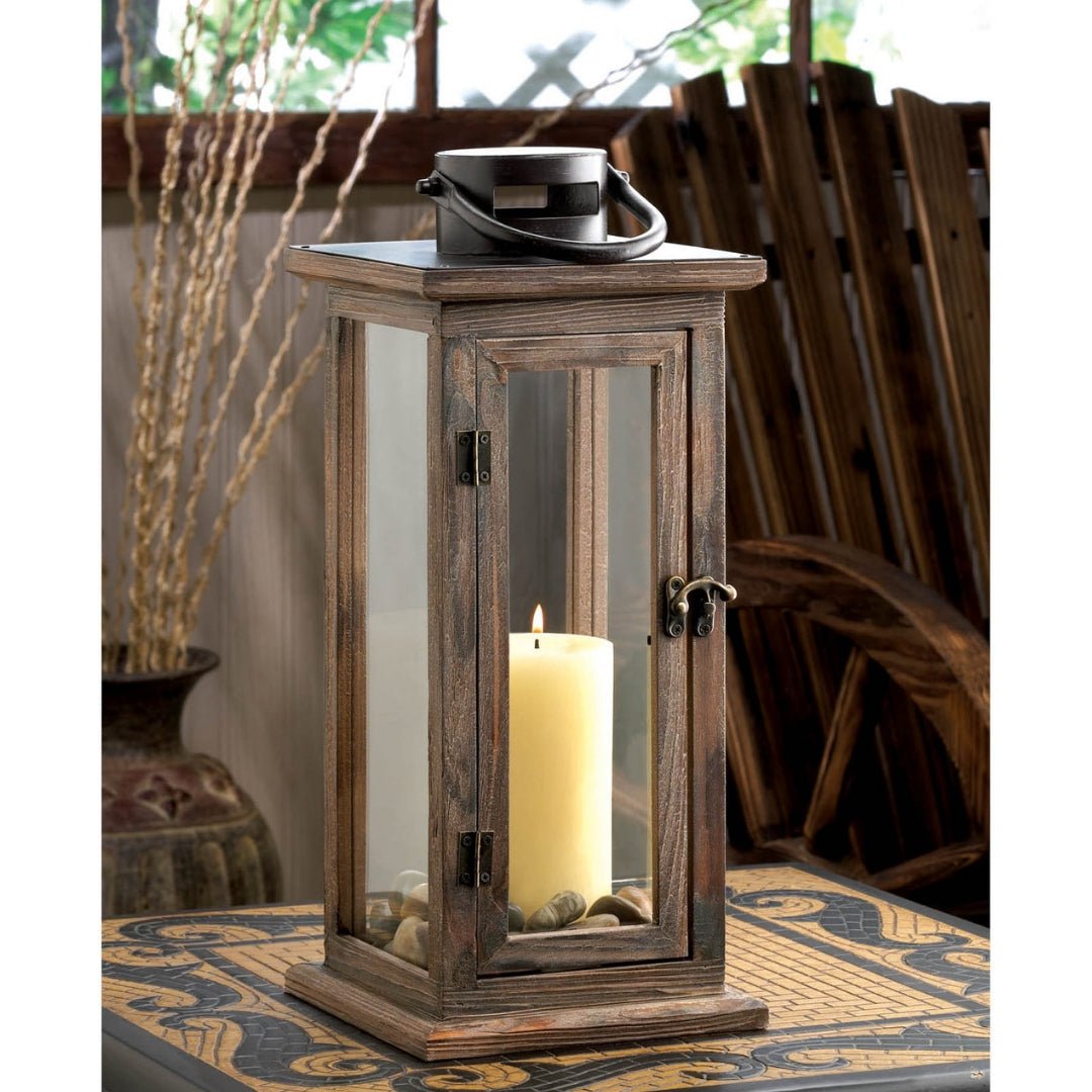 Lodge Wooden Lantern - Saunni Bee - Lantern