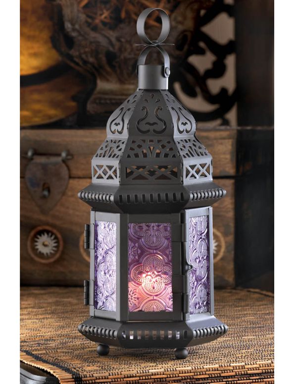 Purple Moroccan Style Lantern - Saunni Bee - Lanterns