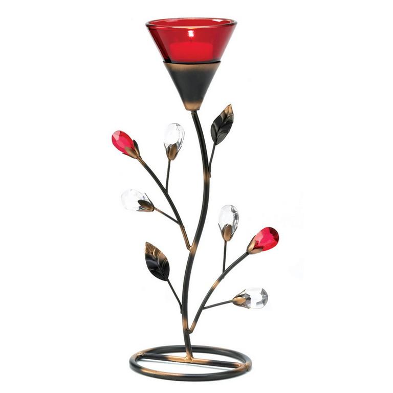 Ruby Blossom Tealight Holder - Saunni Bee - Lighting