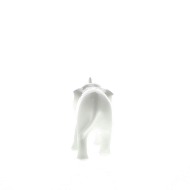 Sleek White Ceramic Elephant - Saunni Bee - Home Decor