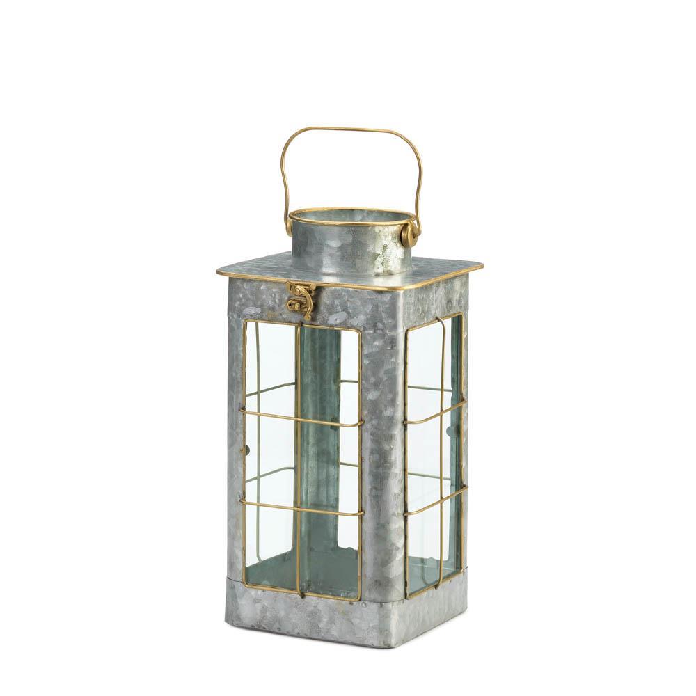 Small Farmhouse Galvanized Lantern - Saunni Bee - Lighing