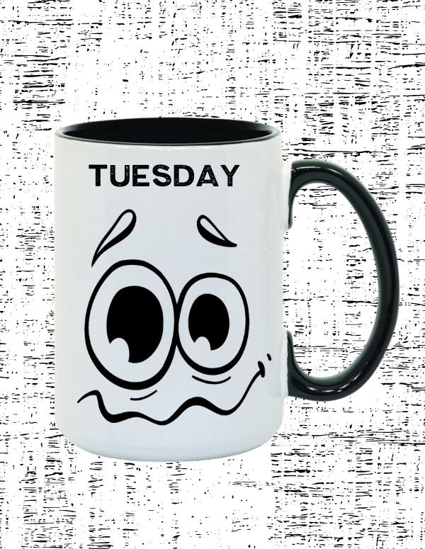 Tuesday Cartoon Expression Mug - Saunni Bee - Mugs