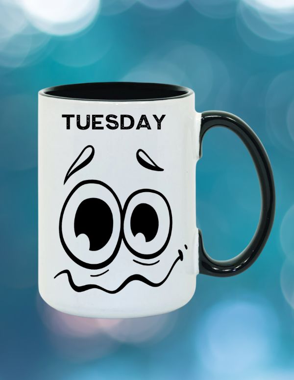 Tuesday Cartoon Expression Mug - Saunni Bee - Mugs