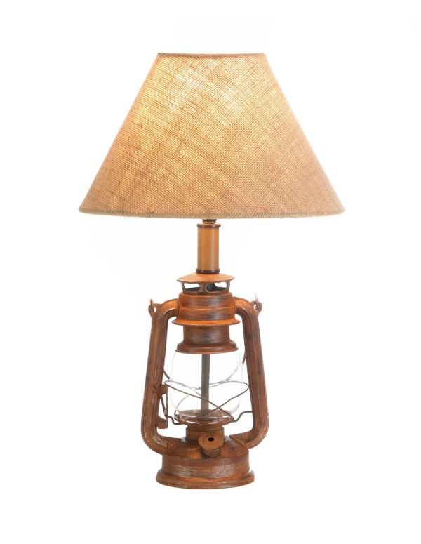 Vintage Camping Lantern Table Lamp - Saunni Bee - Lighting