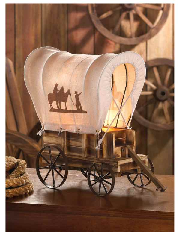 Western Wagon Table Lamp - Saunni Bee - Lighting