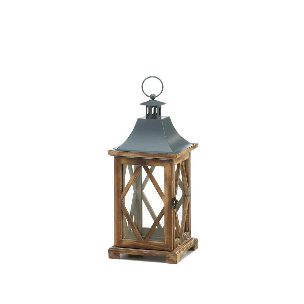 Wooden Diamond Lattice Lantern - Saunni Bee - Lighting